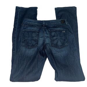 Habitual Gryphon Mini Boot Jeans Sz 28 Celtic Cross Pocs Dark MSRP $170